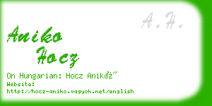 aniko hocz business card